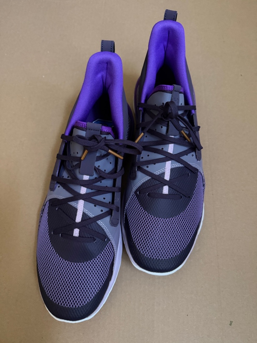 Under Armour unisex Purple and Black Athletic Sneakers NWOT